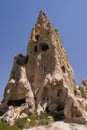 Ancient cavetown near Goreme, Cappadocia, Turkey.