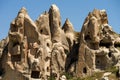 Ancient cavetown near Goreme Royalty Free Stock Photo