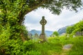 Celtic cross in Glendalough, Ireland