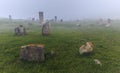 Ancient cemetery in the mountain village of Gryz Royalty Free Stock Photo