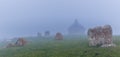 Ancient cemetery in the mountain village of Gryz Royalty Free Stock Photo