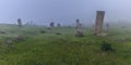 Ancient cemetery in the mountain village of Gryz Royalty Free Stock Photo