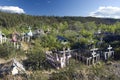 Ancient cemetery in mountains