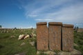 The ancient cemetery in noratus, armenia Royalty Free Stock Photo