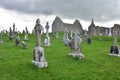 Medieval ruins in Clonmacnoise in Ireland Royalty Free Stock Photo