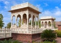 Ancient cenotaph at the Jaswant Thada palace in Jodhpur  Rajasthan state  India Royalty Free Stock Photo