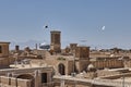 Ancient center of Yazd town in Iran, mud brick architecture.