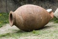 Ancient ceramic amphora for wine Royalty Free Stock Photo