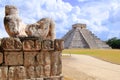 Ancient Chac Mool Chichen Itza figure Mexico Royalty Free Stock Photo
