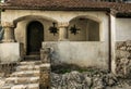 Ancient chapel in the Bran Castle, Romania. Ancient abode of the vampire Dracula Royalty Free Stock Photo