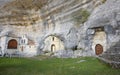 Ancient chapel in a cave. Ojos de Guarena. Burgos. Spain