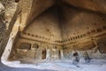 Ancient chapel excavated in the rock. Ilhara valley. Selime. Turkey