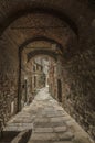 Ancient and characteristic medieval alley, Italy Royalty Free Stock Photo