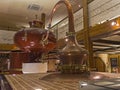 Ancient Charente alembic in the cognac museum. Moscow, Russia.