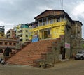 Ancient Charitable building with stair case in river ghat area of Nashik