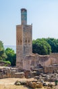 Ancient Chellah Necropolis ruins with mosque and mausoleum in Morocco`s capital Rabat, Morocco, North Africa