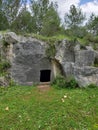 Ancient Chermesh Burial Caves Site, The Carmel, Israel Royalty Free Stock Photo