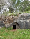 Ancient Chermesh Burial Caves Site, The Carmel, Israel Royalty Free Stock Photo