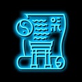 ancient china history neon glow icon illustration