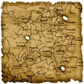 Ancient china map Royalty Free Stock Photo