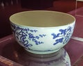 Ancient China Ming Dynasty Wanli Ceramic Antique Porcelain Blue-and-white Bowl Typography Pine Bamboo Plum Chrysanthemum Porcelana