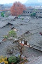 Ancient Chinese architectural community, brick and wood structure, traditional architectural aesthetics, architectural beauty