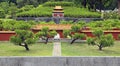 Ancient chinese architecture miniature landscape Royalty Free Stock Photo