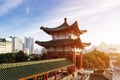 Ancient Chinese architecture under the blue sky Royalty Free Stock Photo