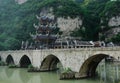 Ancient chinese bridge Royalty Free Stock Photo