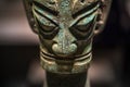 Ancient Chinese Bronze Mask from Sanxingdui Archaeological site Beijing National Museum, February 21, 2019