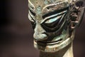 Ancient Chinese Bronze Mask from Sanxingdui Archaeological site Beijing National Museum, February 21, 2019