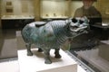 Ancient Chinese bronze rhino statue, adobe rgb