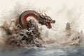 Ancient Chinese brush paintings of wise and mythic