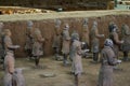 The ancient Chinese cultural relics of the Terra Cotta Warriors Royalty Free Stock Photo