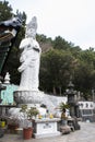 Ancient chinese deity of sea goddess mazu statue for korean people travelers travel visit praying blessing wish mystery in