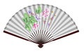 Ancient Chinese fan with lotus pattern Royalty Free Stock Photo