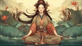 Ancient Chinese goddess Guan Yin