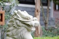 Ancient Chinese Mythical beast statue, adobe rgb Royalty Free Stock Photo