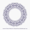 Ancient Chinese Pattern of Round Flower Kaleidoscope Lace