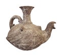 Ancient Chinese pitcher isolated. Royalty Free Stock Photo