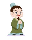 Ancient Chinese scholar cartoon illustration