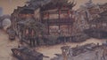 Ancient Chinese village. Picture of Ancient China. China Ancient Architecture In Bamboo Forest. Art