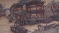 Ancient Chinese village. Picture of Ancient China. China Ancient Architecture In Bamboo Forest. Art