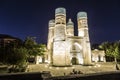 Ancient Chor-Minor madrasah in Bukhara at night