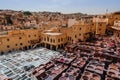 Ancient Chouara Tannery in Fez , Marocco Royalty Free Stock Photo