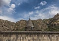 The Christian temple Geghard in the mountains of Armenia Royalty Free Stock Photo