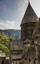 The Christian temple Geghard in the mountains of Armenia Royalty Free Stock Photo