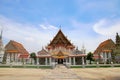 Ancient church and architecture of Wat Kalyanamitra temple are beautiful in the daylight