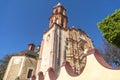 An ancient church in Jalpan de Serra, Queretaro. Mexico. Colonial Franciscan Mission of Jalpan