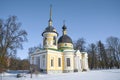 The ancient church of the Life-Giving Trinity (1755), Gostilitsy. Leningrad region, Russia Royalty Free Stock Photo